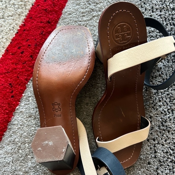 Tory Burch Bleecker Strappy Hexagon Heels - Picture 6 of 7